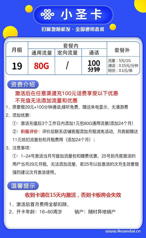 联通卡流量套餐有多少种?