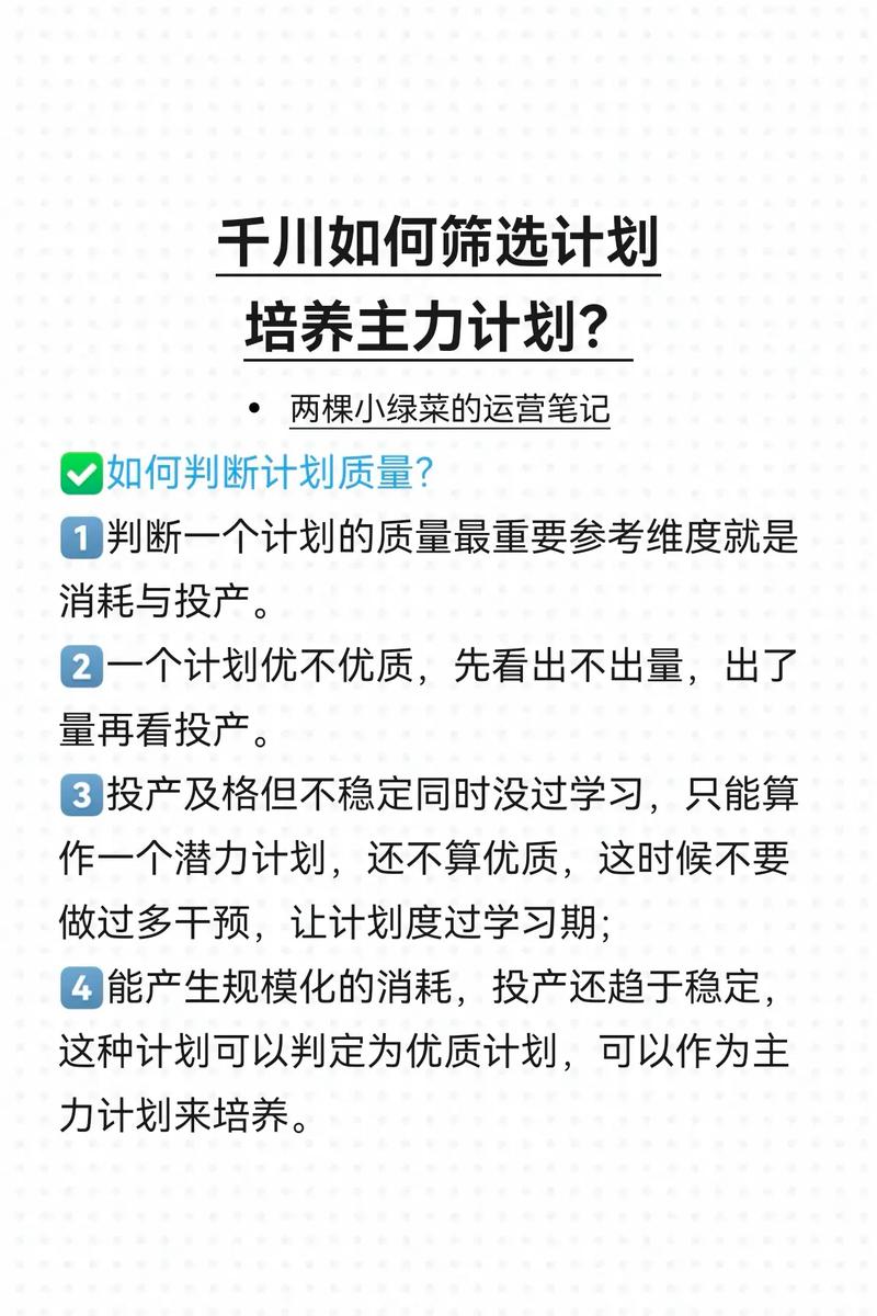千川标准计划怎么投？