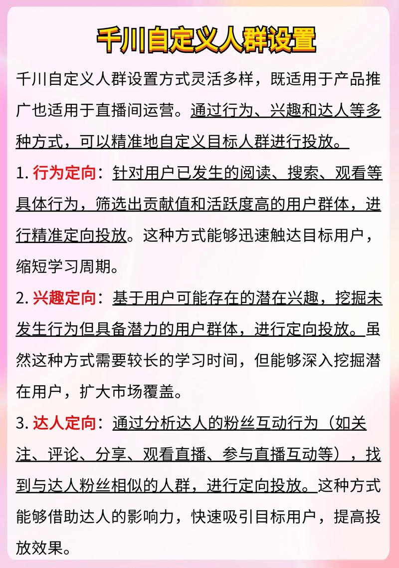 千川计划的人群包怎么投放？