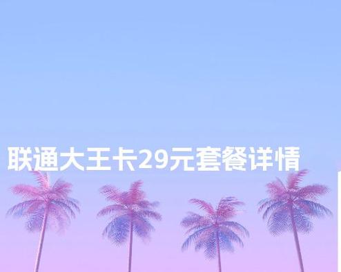 联通大王卡换哪个套餐?