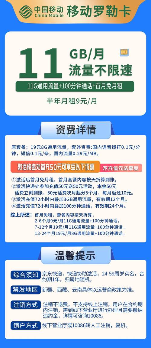 9块套餐移动卡怎么样收费?