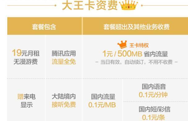 大王卡网络套餐哪个划算？