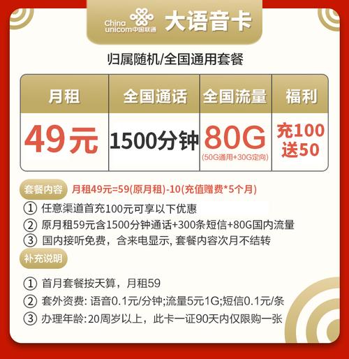 联通卡纯语音套餐有哪些?
