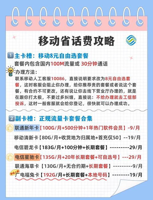 怎么样改移动电话卡套餐?