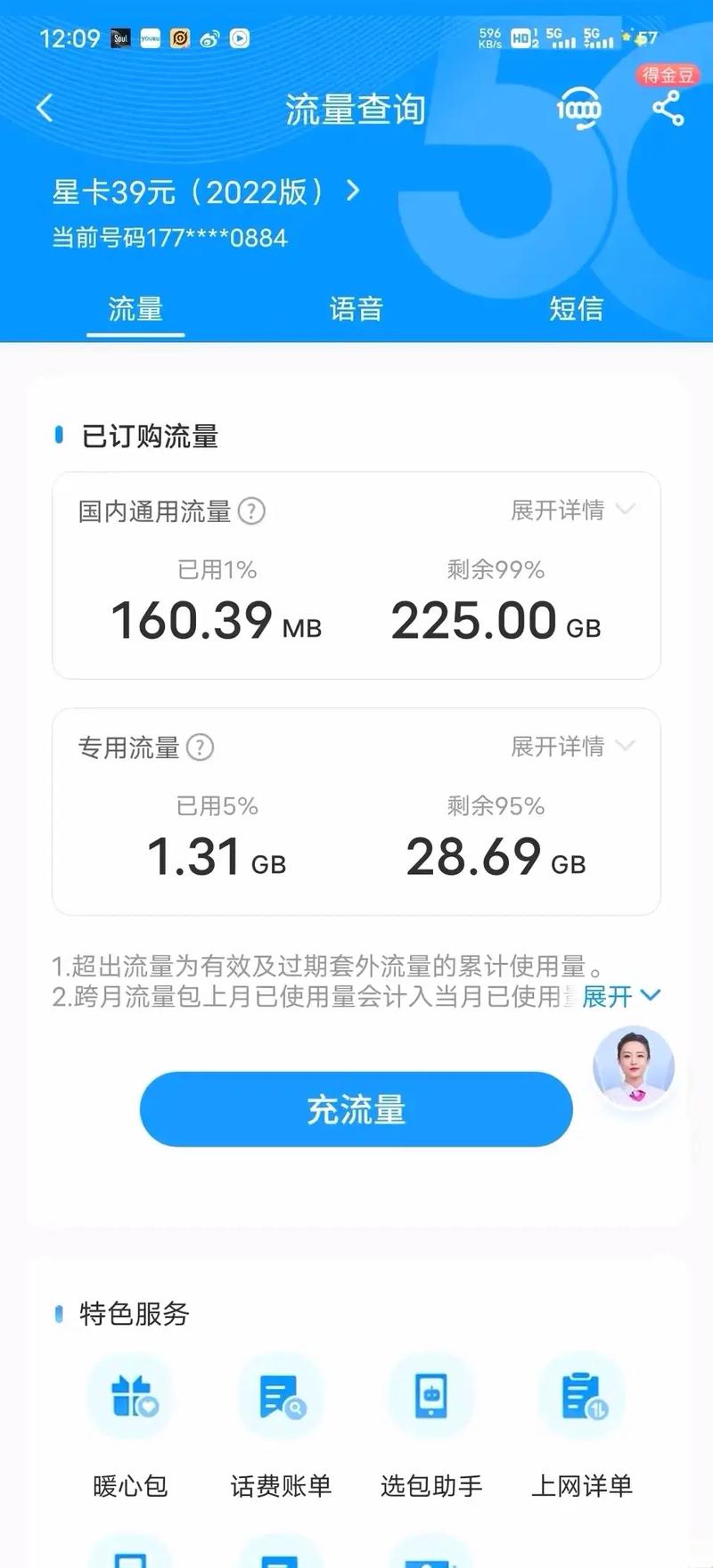 手机数据流量通常有多少GB？