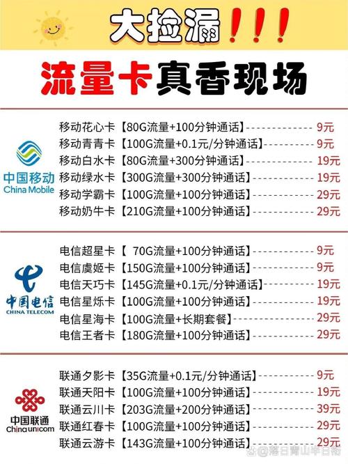 移动流量卡哪个划算套餐?