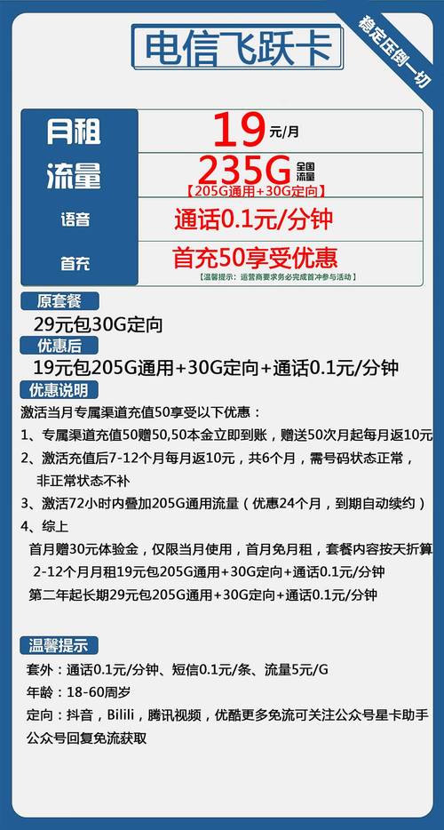 电信星卡套餐哪个最划算？