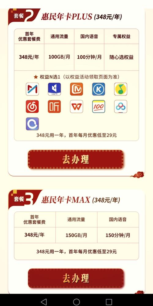 广电政企套餐包含哪些卡种？