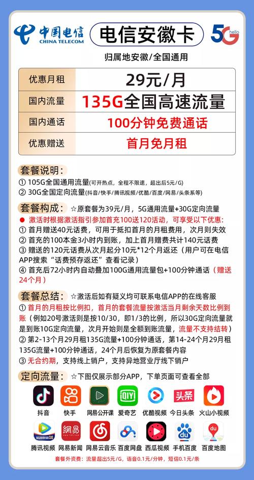 安徽电信卡套餐哪个最划算？
