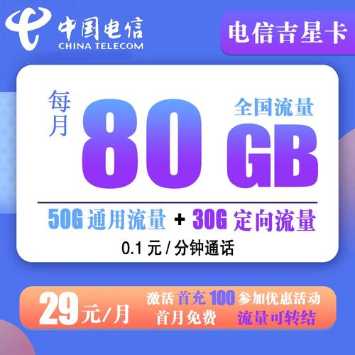 电信星卡29套餐80g哪些免流？流量如何计算？