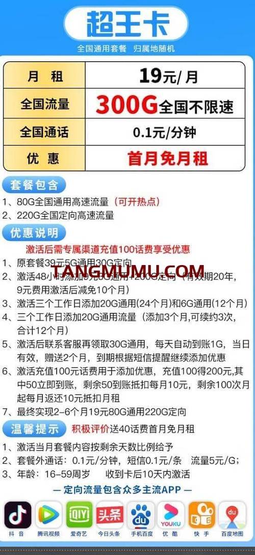 移动王卡套餐一元一个g怎么用?