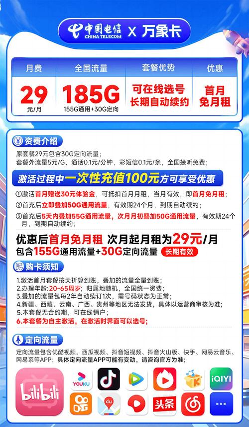 郑州5g电信星王卡有哪些套餐?