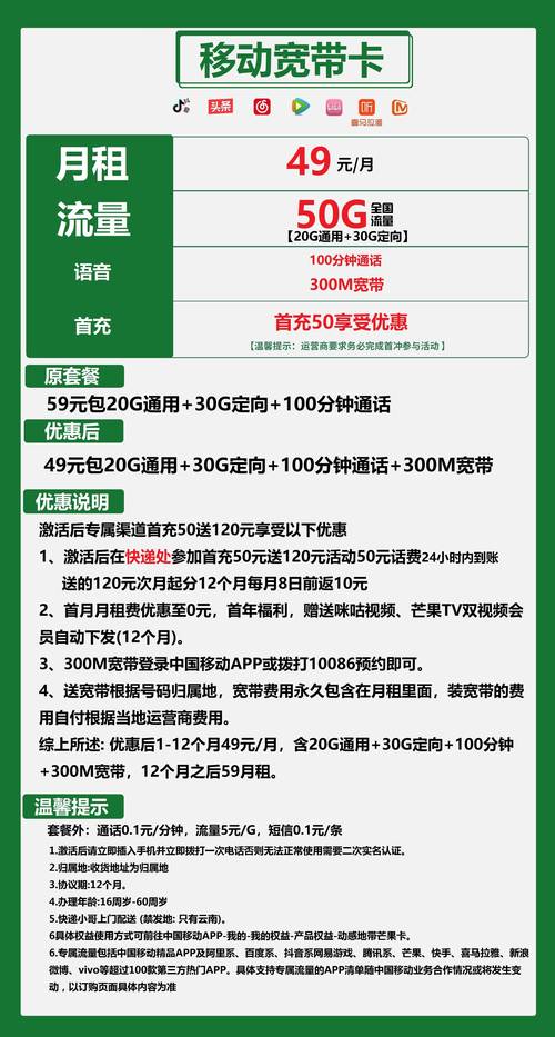 中国移动64kota卡套餐是哪些?