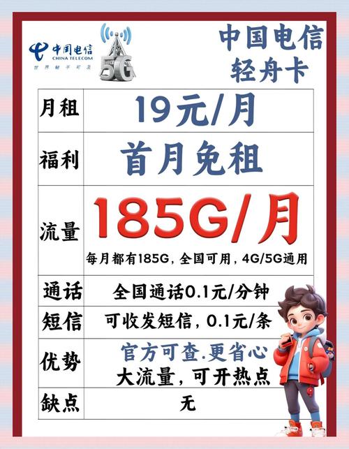 5g电信流量卡19元套餐有哪些？