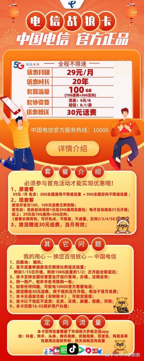 大王卡A套餐定向软件有哪些？它们的使用范围如何？