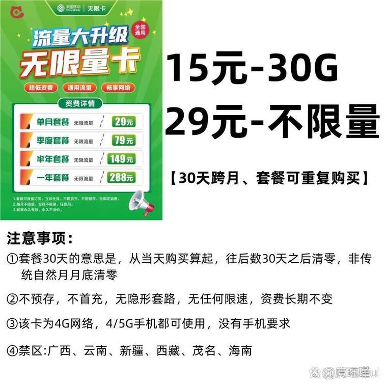 移动无限流量卡的套餐内容有哪些?