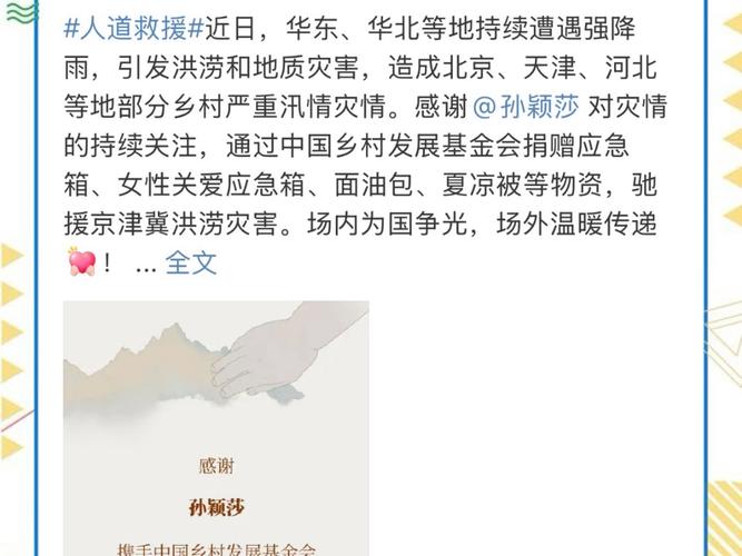 孙颖莎驰援京津冀洪涝灾区，展现救援力量！