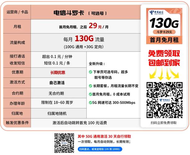 5g电信纯流量卡有哪些套餐?