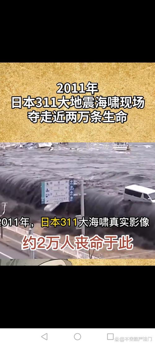 日本海啸来袭 居民跑向避难所