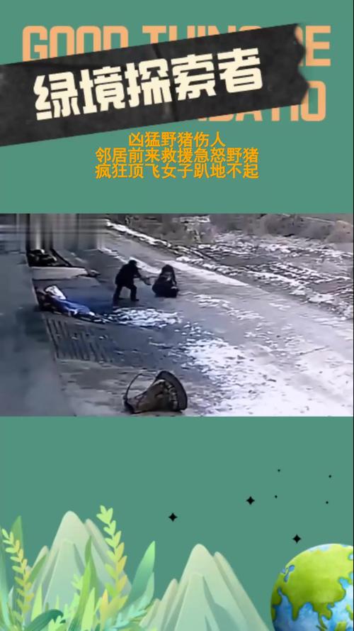 深圳大梅沙野猪出没，女子被撞事件