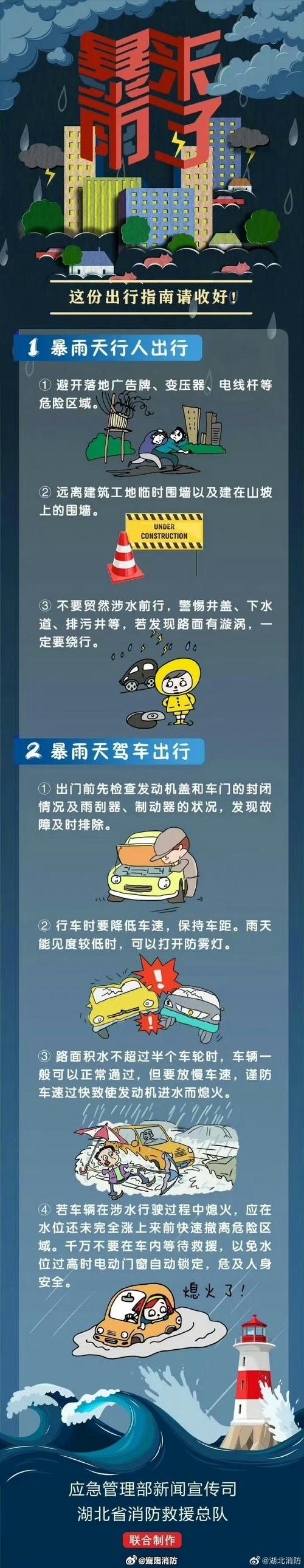 暴雨来袭应对指南，10要10不要安全守则