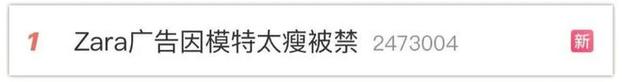 Zara广告因模特太瘦被禁