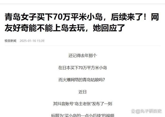 中国女子在日本买小岛:想再买一些