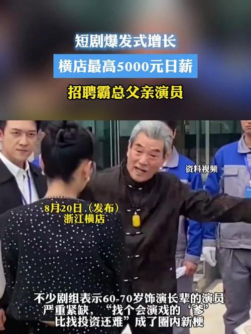 日薪5000元急聘霸总爹短剧角色空缺