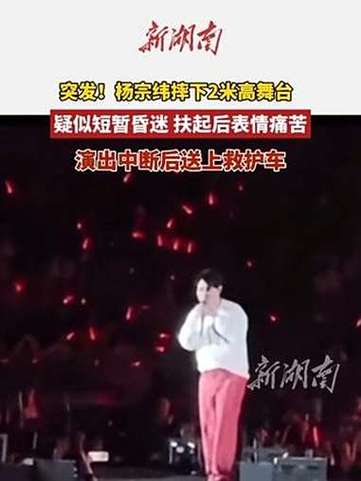 杨宗纬舞台摔落事件官方通报
