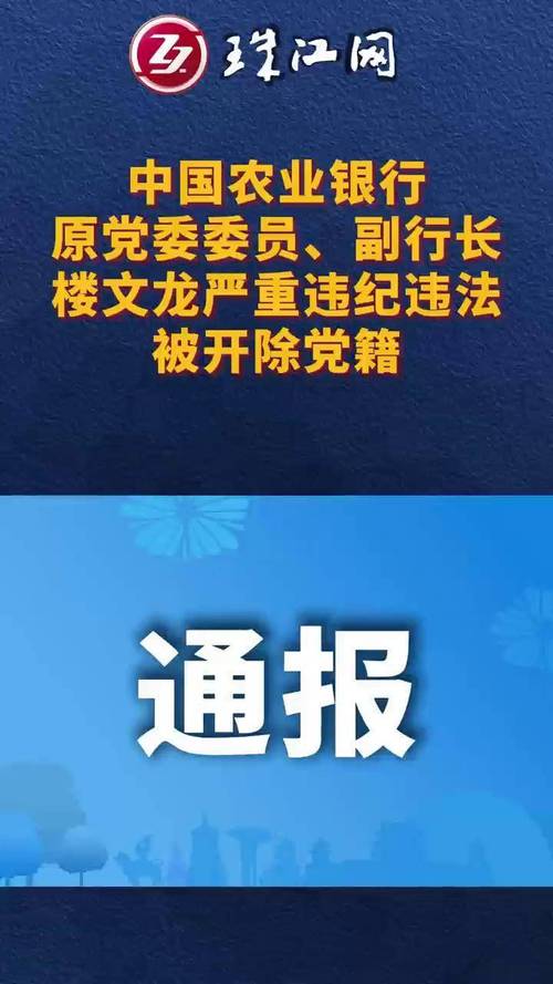 中国农行原副行长楼文龙被判无期