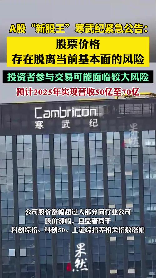寒武纪预计全年营收展望，50至70亿的新篇章开启