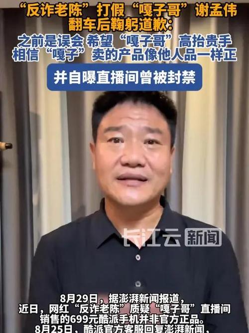 反诈老陈打假嘎子哥事件翻车后诚恳道歉
