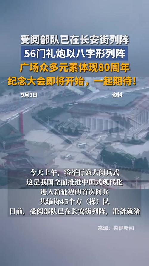 长安街列阵，受阅部队盛大集结