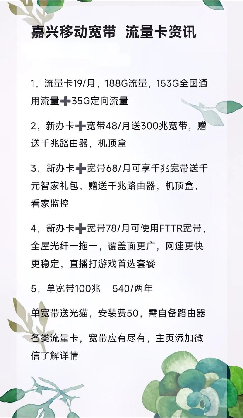 移动卡套餐嘉兴哪里办理 移动流量卡办理