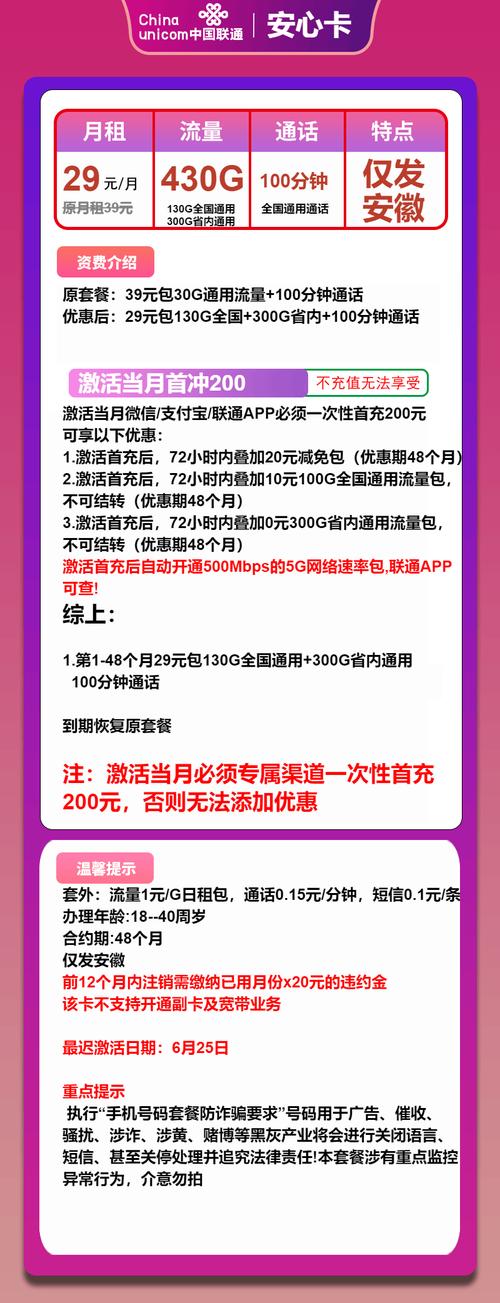 联通卡29元套餐怎么样？