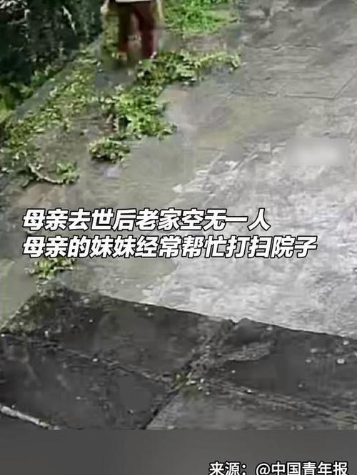 邻居三年如一日清扫门前落叶，纪念逝去的老奶奶