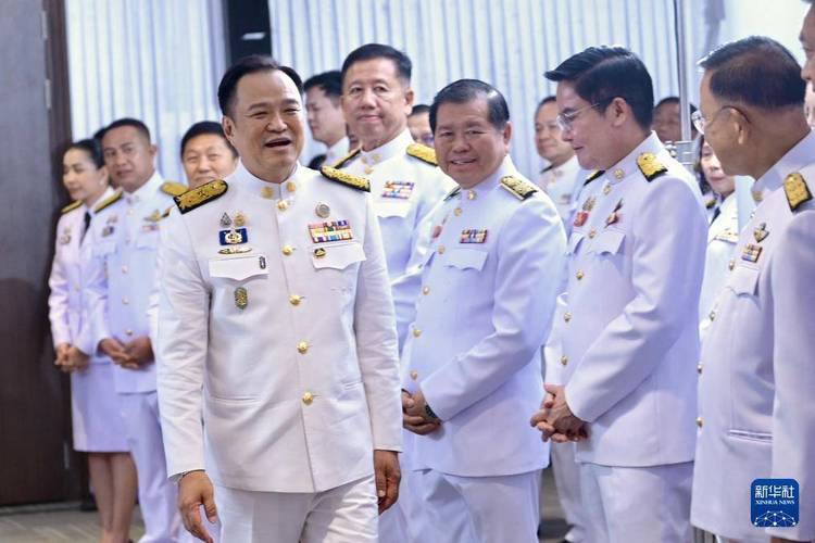 泰国总理阿努廷率内阁成员宣誓就职