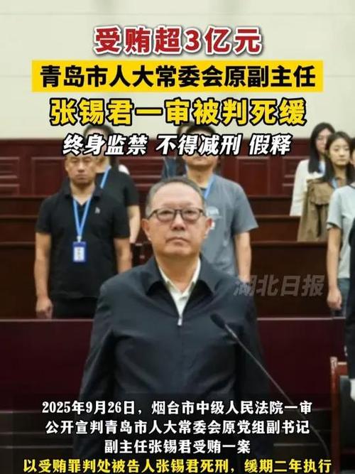 青岛落马高官张锡君贪污超三亿被判死缓