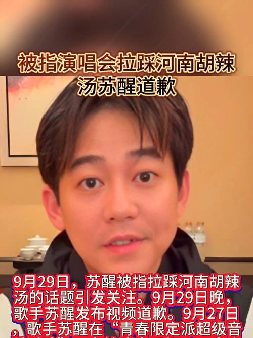 苏醒因胡辣汤言论道歉