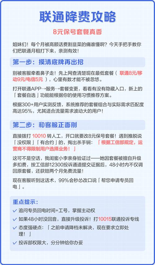 联通卡降费套餐怎么办？