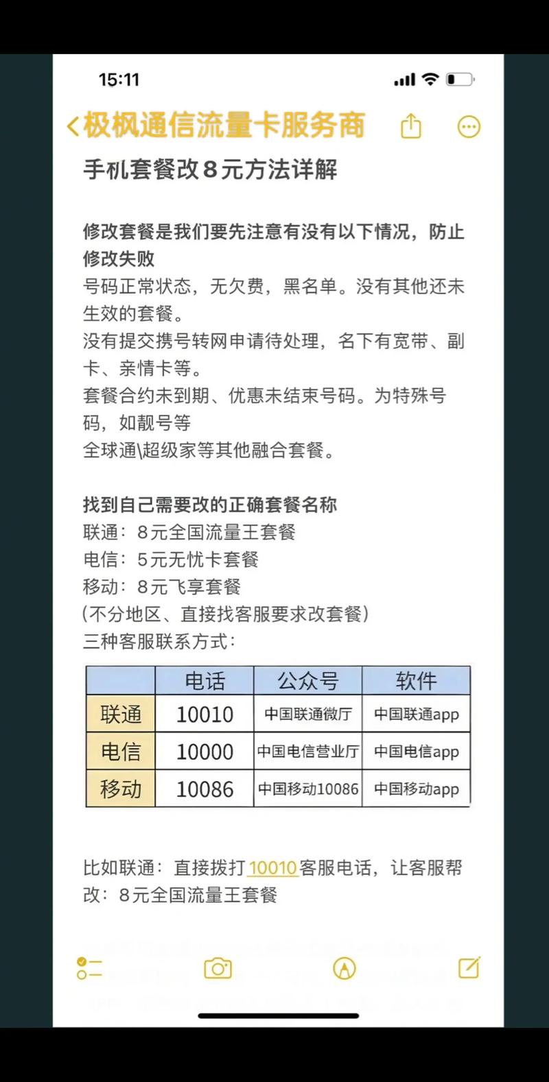 抖音卡怎么变更电信套餐?