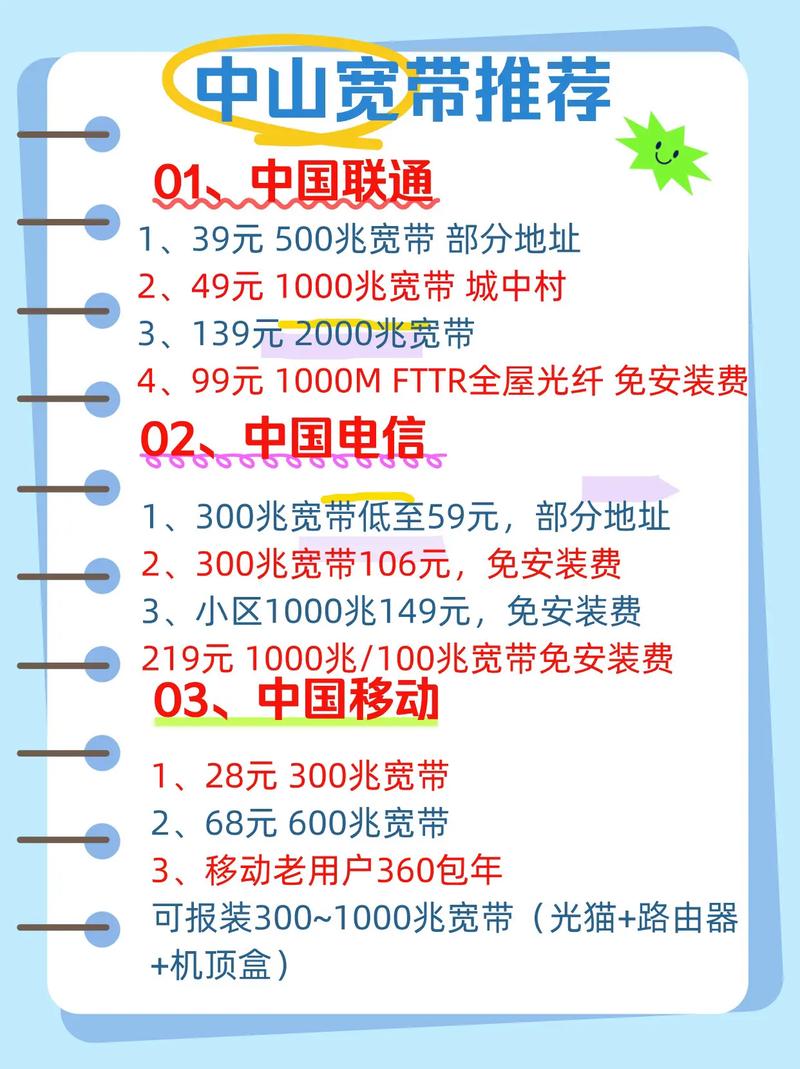 中山市光纤宽带如何收费？