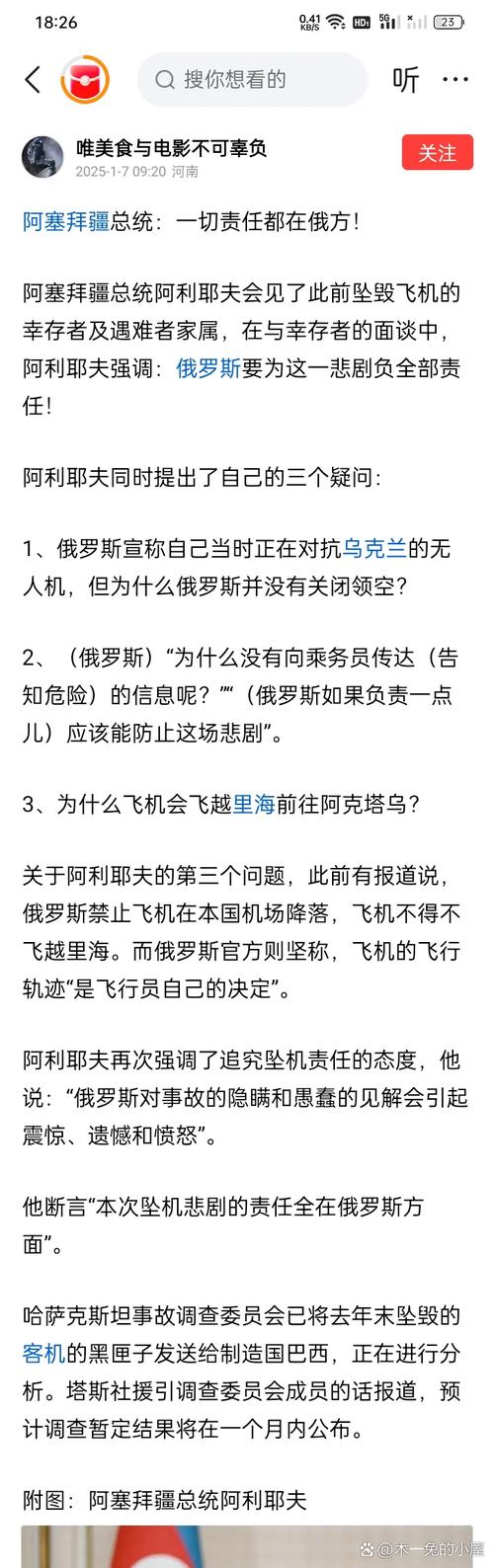 普京谈阿航客机失事事件