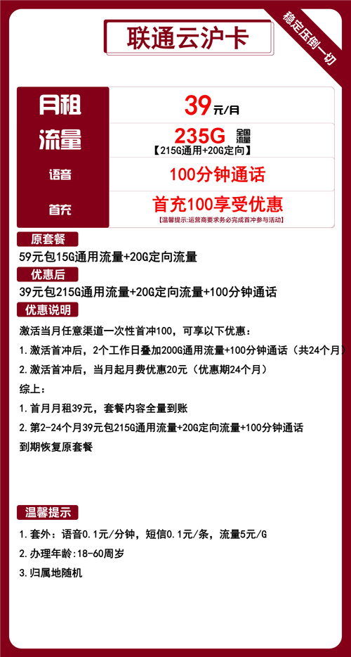 联通卡39元套餐怎么改？