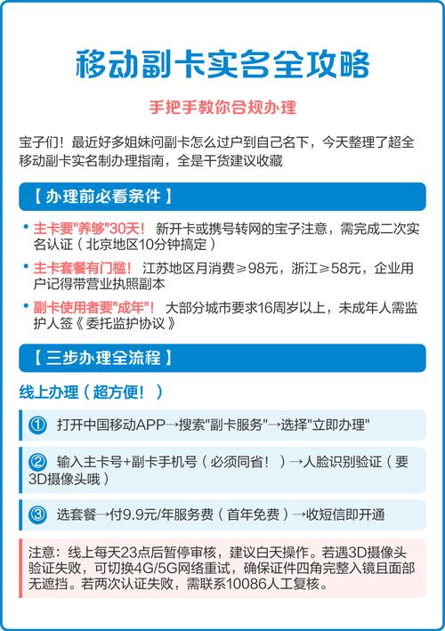 移动副卡如何更换套餐？更换后有什么影响？