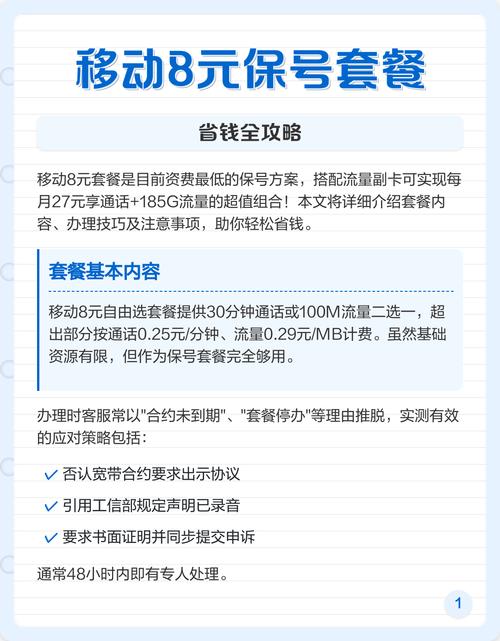 移动八块套餐怎么办卡?