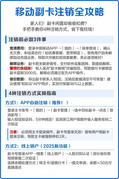 移动改套餐后副卡怎么办?