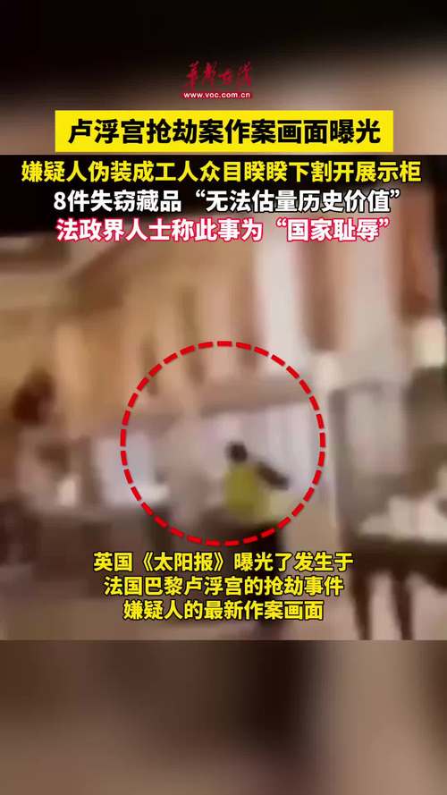 法媒发布窃贼卢浮宫作案视频