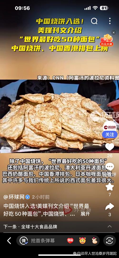 烧饼再次入选世界最好吃50种面包