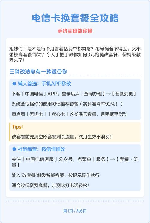 电信卡降低套餐怎么办?操作步骤有哪些?
